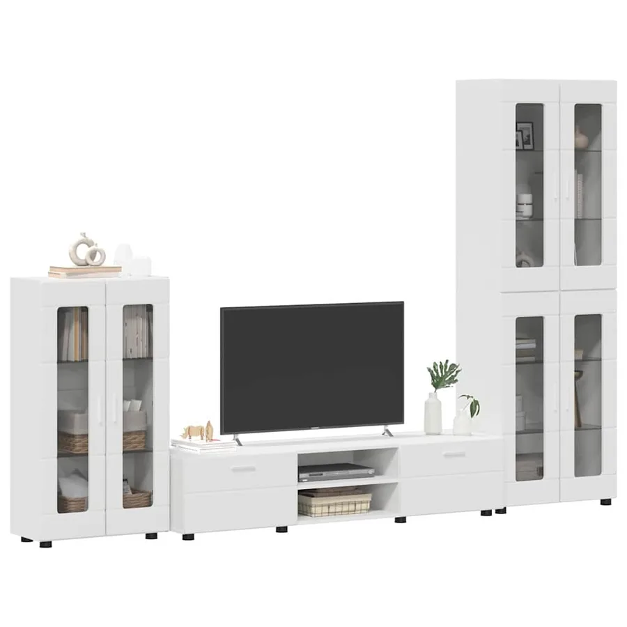 Ensemble meuble TV FLORIN 3 pcs Blanc Bois d'ingénierie - 3