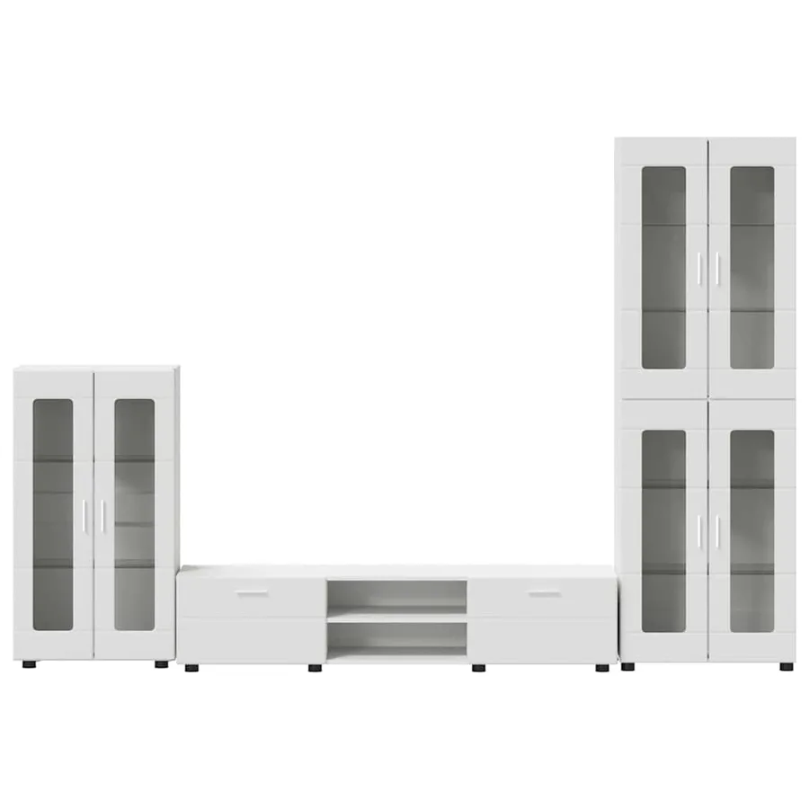 Ensemble meuble TV FLORIN 3 pcs Blanc Bois d'ingénierie - 9