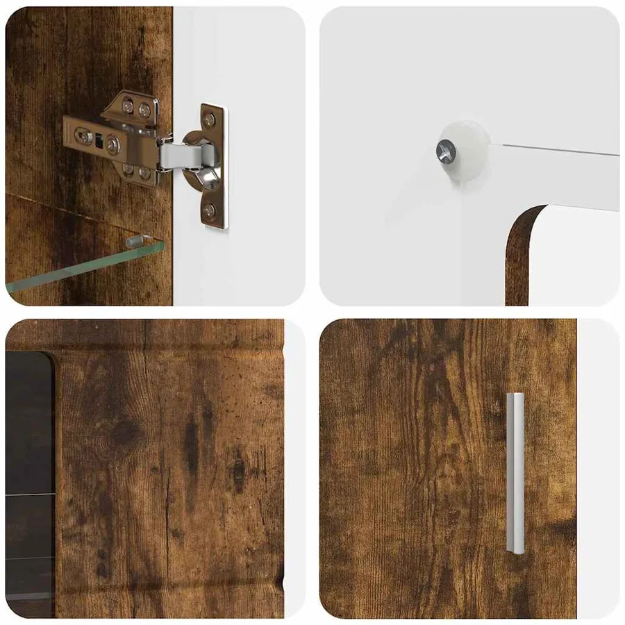 Ensemble meuble TV FLORIN 3 pcs Chêne fumé Bois d'ingénierie - 12