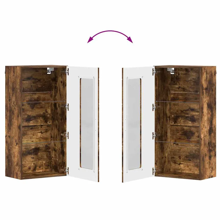 Ensemble meuble TV FLORIN 3 pcs Chêne fumé Bois d'ingénierie - 14