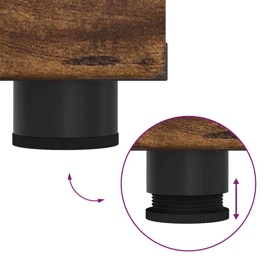 Ensemble meuble TV FLORIN 3 pcs Chêne fumé Bois d'ingénierie - 15