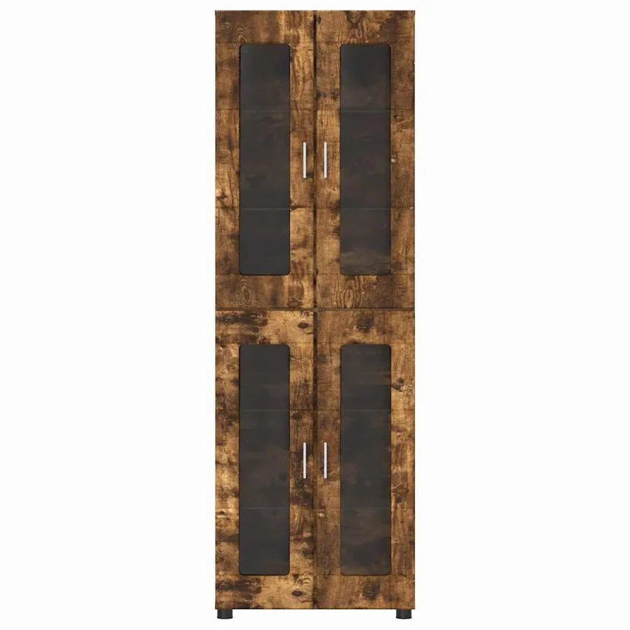 Haut Armoire avec étagère FLORIN Chêne fumé 60 x 35 x 182 cm - 6