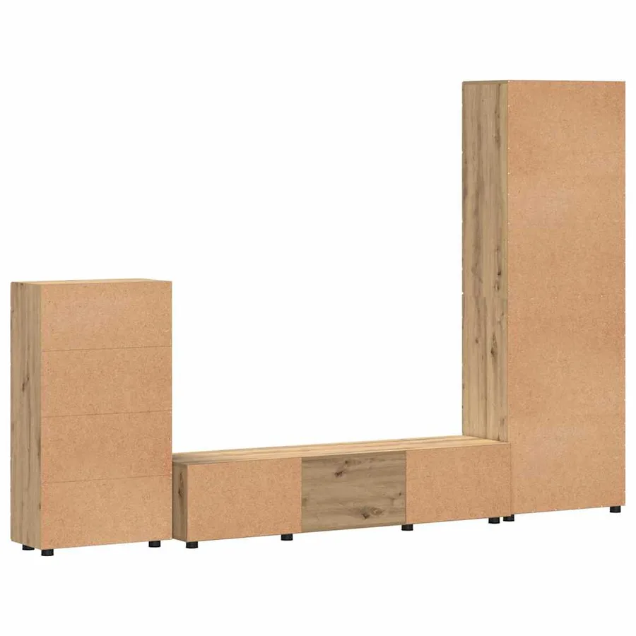Ensemble meuble TV FLORIN 3 pcs Chêne artisanal - 10