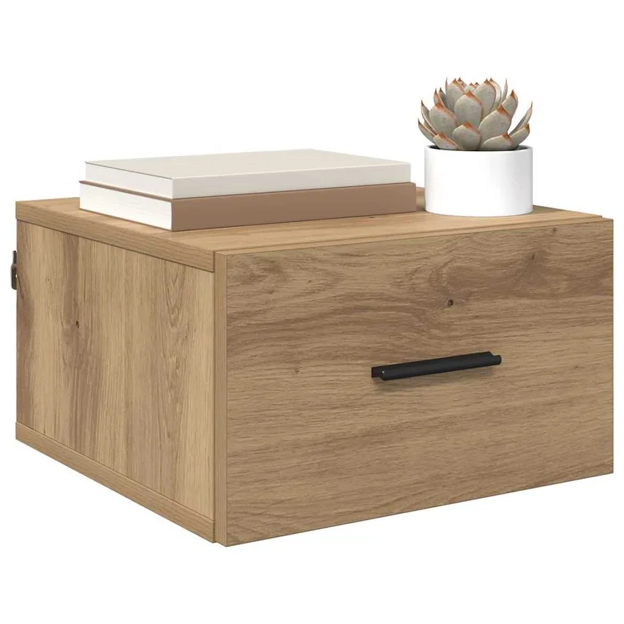 Cabinet de chevet chêne artisanal 35 x 35 x 20 cm - 3