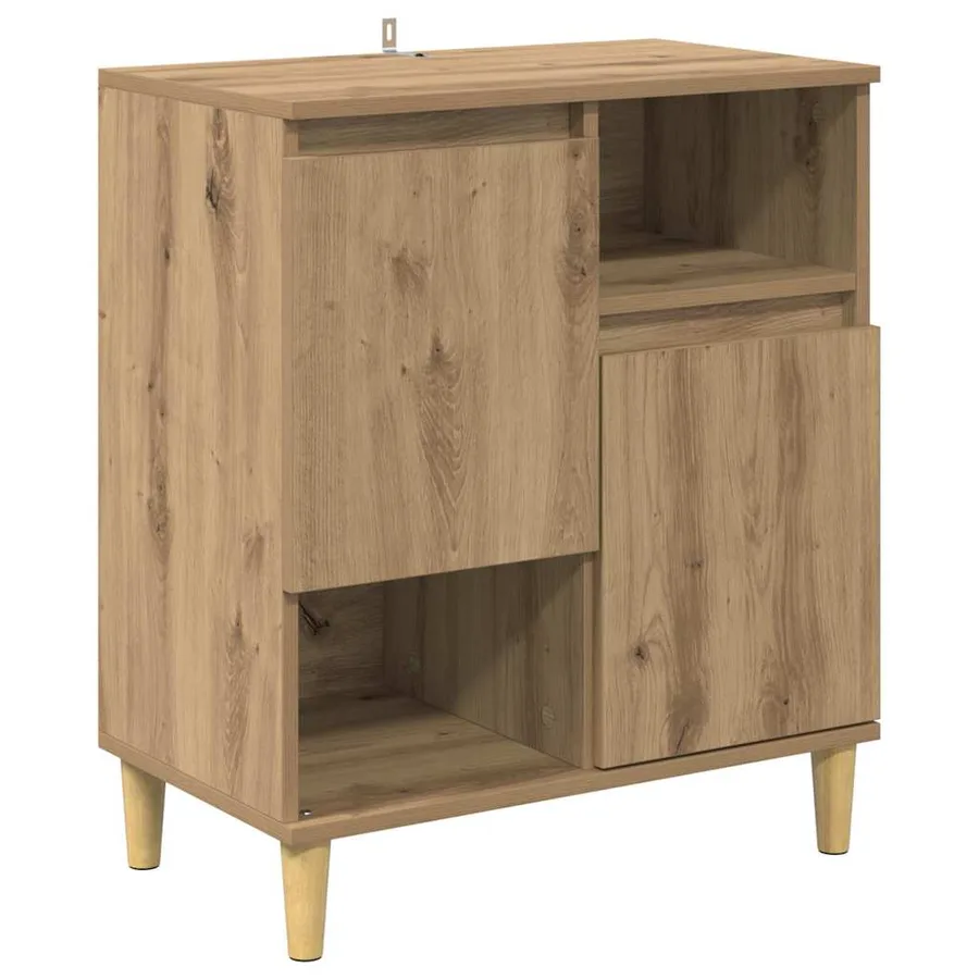 Buffets 3 pcs Chêne artisanal 60 x 35 x 70 cm Bois d'ingénierie - 4