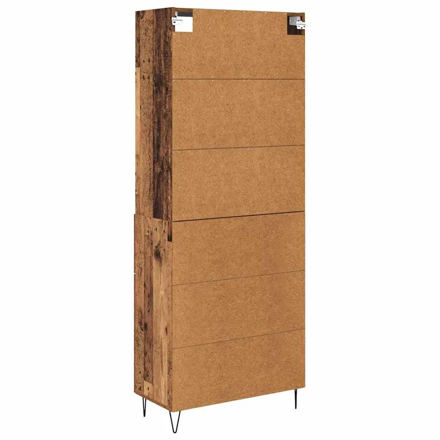 Haut Armoire avec tiroir 2 pcs Bois ancien Bois d'ingénierie - 10