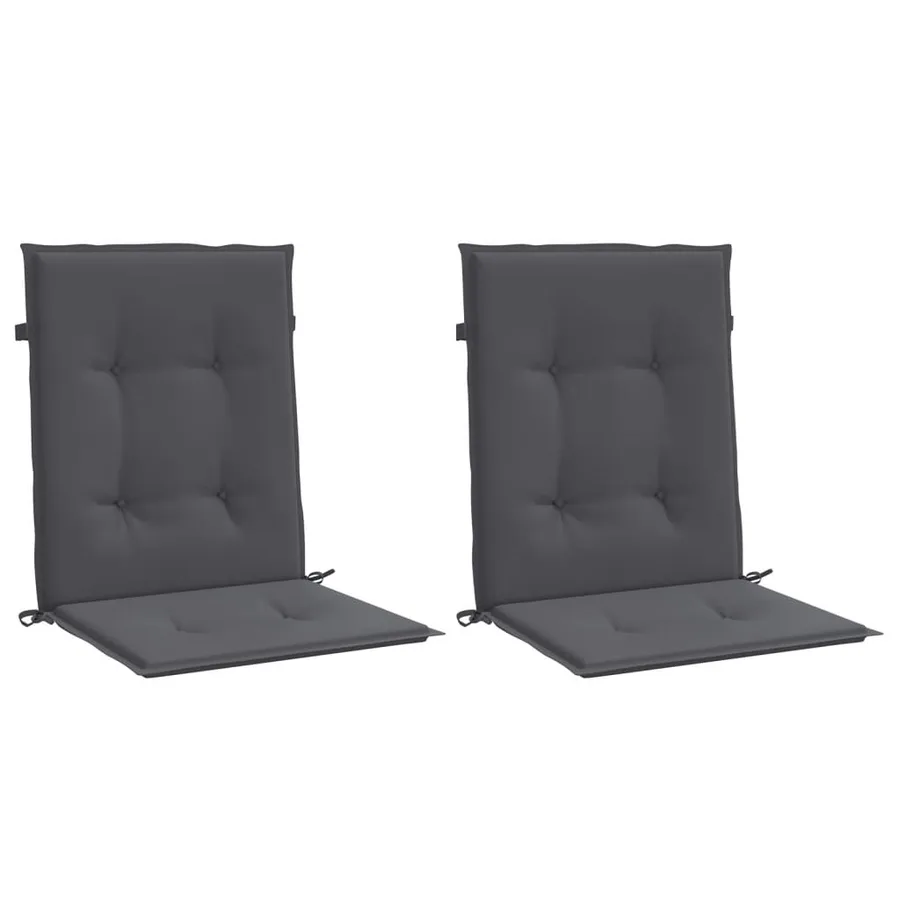 Coussins de chaise de jardin à dossier bas lot de 2 anthracite - 3