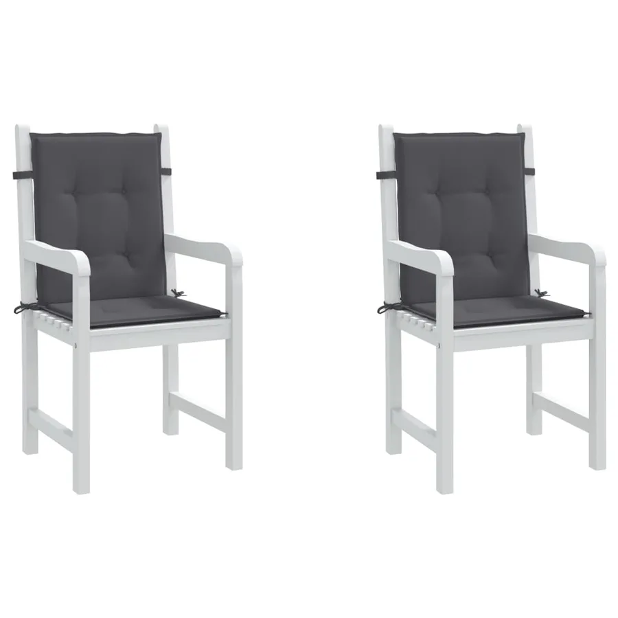 Coussins de chaise de jardin à dossier bas lot de 2 anthracite - 4