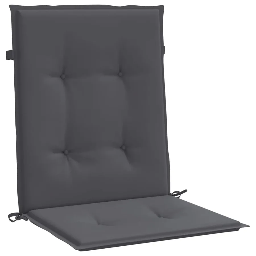 Coussins de chaise de jardin à dossier bas lot de 2 anthracite - 5