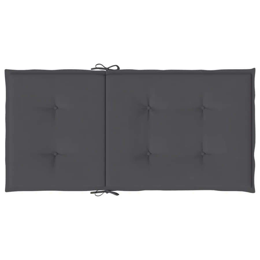 Coussins de chaise de jardin à dossier bas lot de 2 anthracite - 7
