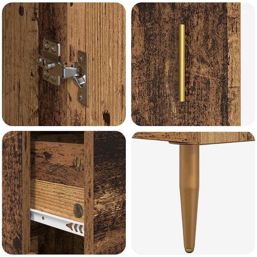 Haut Armoire Bois Ancien 69,5 x 34 x 180 cm Bois d'ingénierie - 11