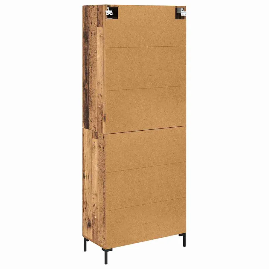 Haut Armoire avec tiroir 2 pcs Bois ancien Bois d'ingénierie - 10