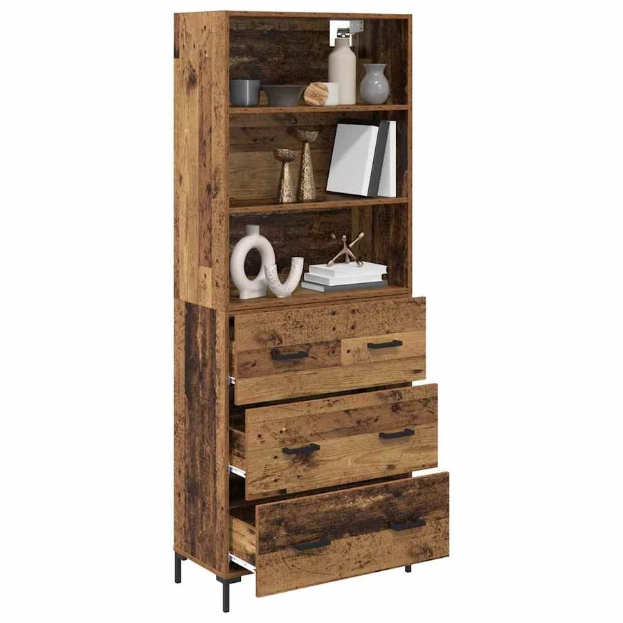 Haut Armoire Bois ancien 69,5 x 34 x 180 cm Bois d'ingénierie - 3