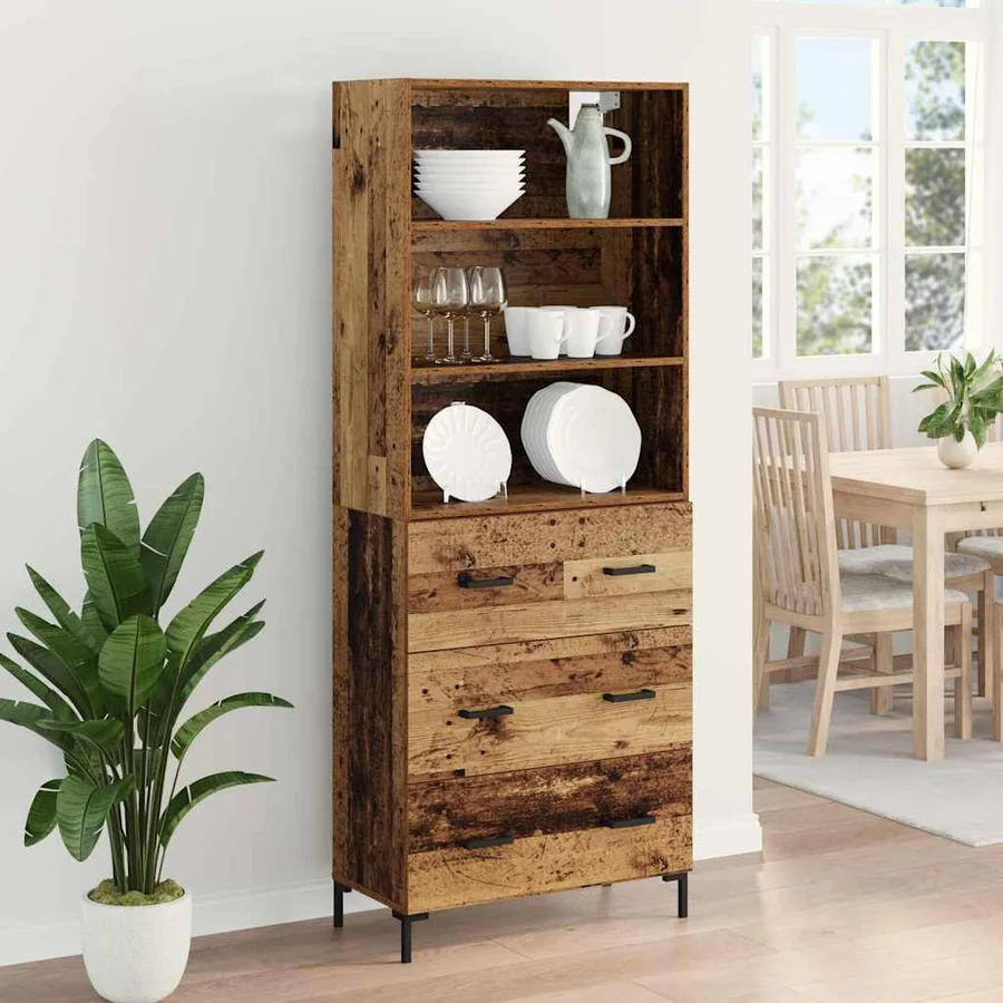 Haut Armoire Bois ancien 69,5 x 34 x 180 cm Bois d'ingénierie - 4