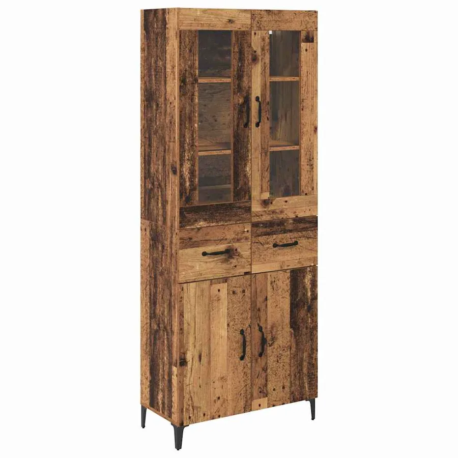 Haut Armoire Bois Ancien 69,5 x 34 x 180 cm Bois d'ingénierie - 2