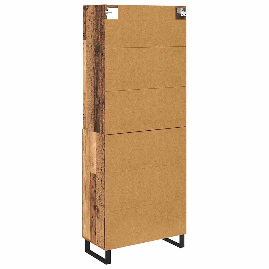 Haut Armoire 2 pcs Bois ancien Bois d'ingénierie - 8
