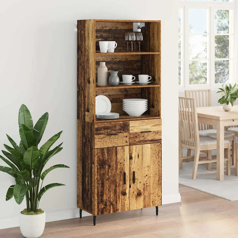 Haut Armoire avec tiroir Bois Ancien 69,5 x 34 x 180 cm - 4