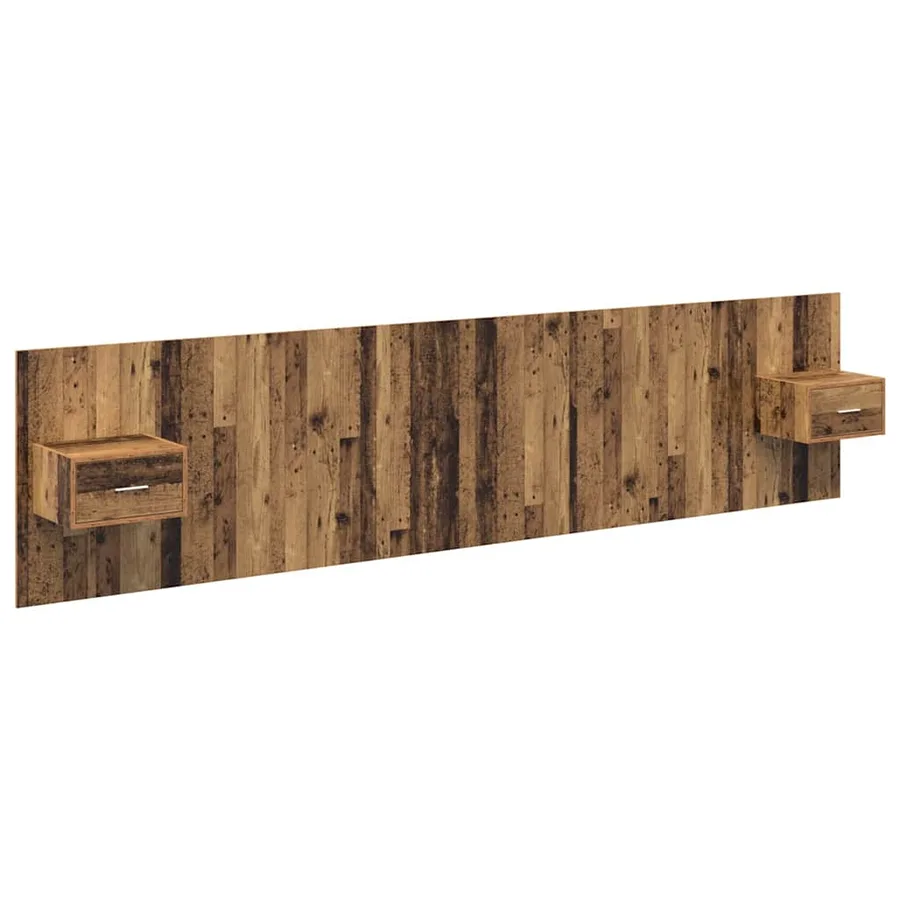 Tête de lit avec armoire 3 pcs Bois Ancien Bois d'ingénierie - 2