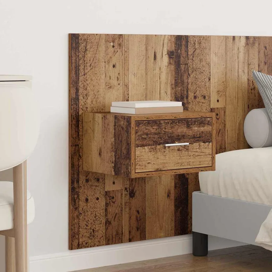 Tête de lit avec armoire 3 pcs Bois Ancien Bois d'ingénierie - 4
