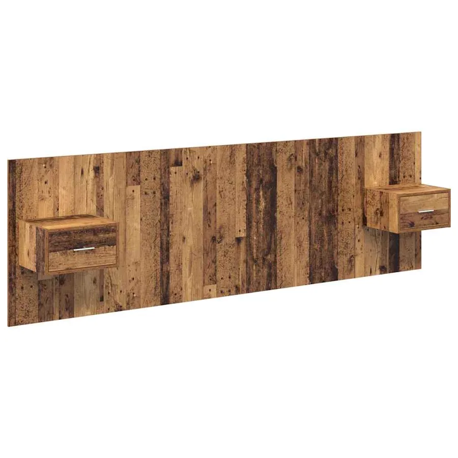 Tête de lit avec armoire 3 pcs Bois Ancien Bois d'ingénierie - 2