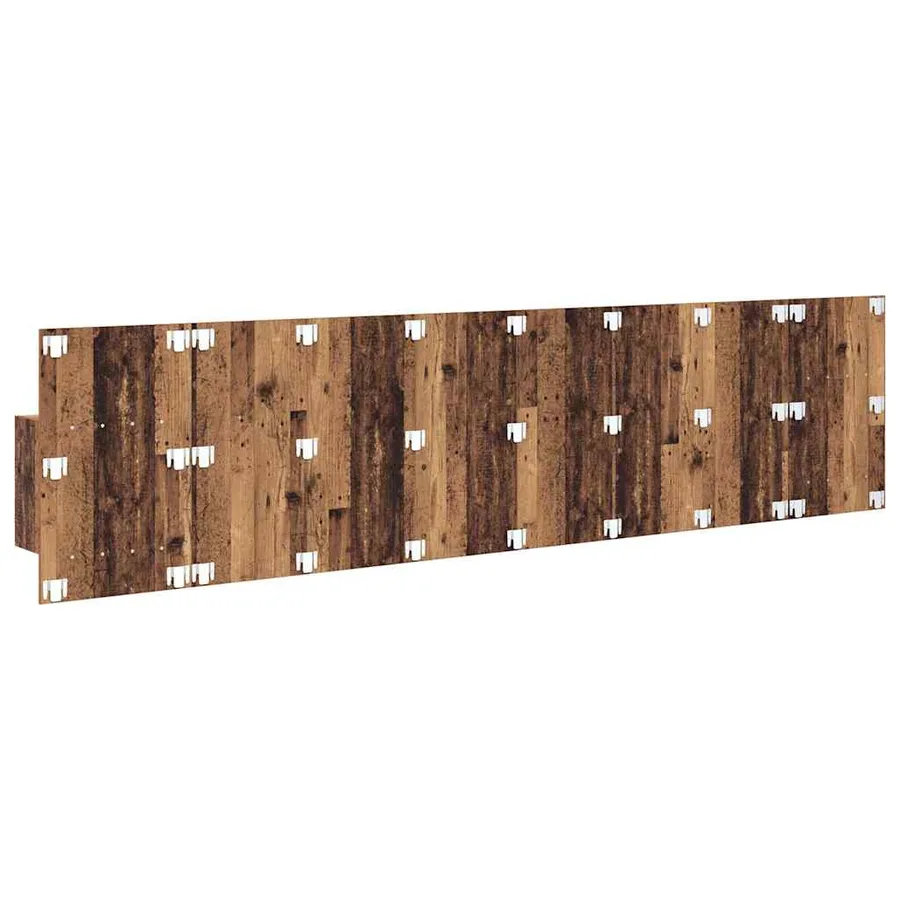Tête de lit avec armoire 3 pcs Bois Ancien Bois d'ingénierie - 9