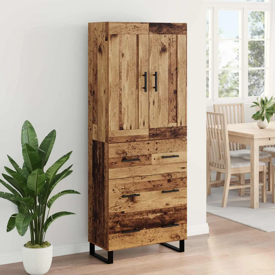 Haut Armoire Bois ancien 69,5 x 34 x 180 cm Bois d'ingénierie - 4