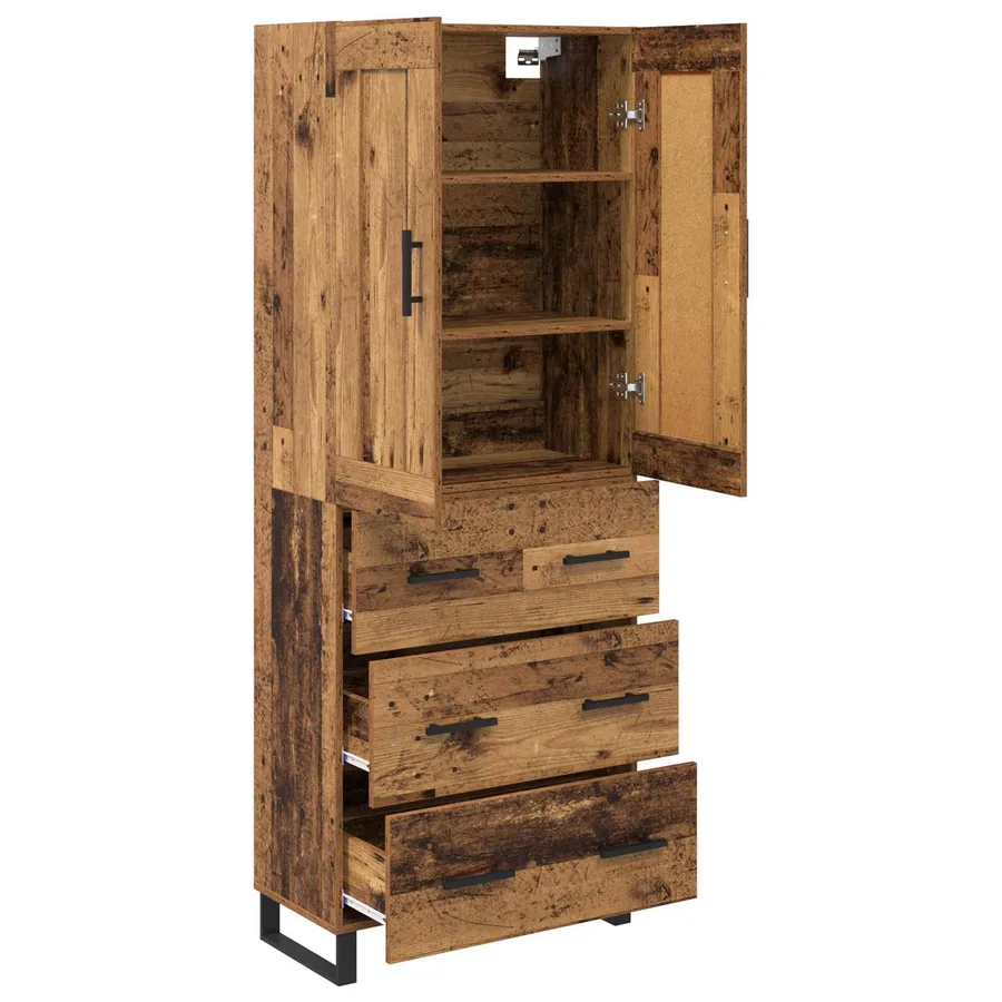 Haut Armoire Bois ancien 69,5 x 34 x 180 cm Bois d'ingénierie - 5