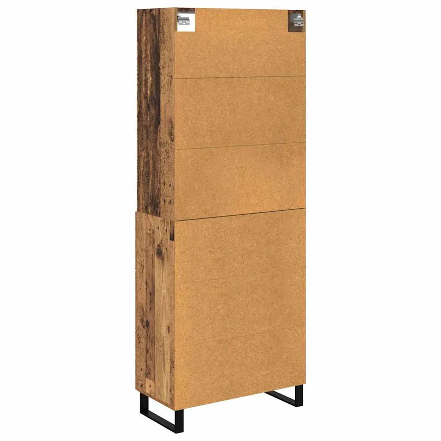 Haut Armoire avec tiroir 2 pcs Bois ancien Bois d'ingénierie - 8