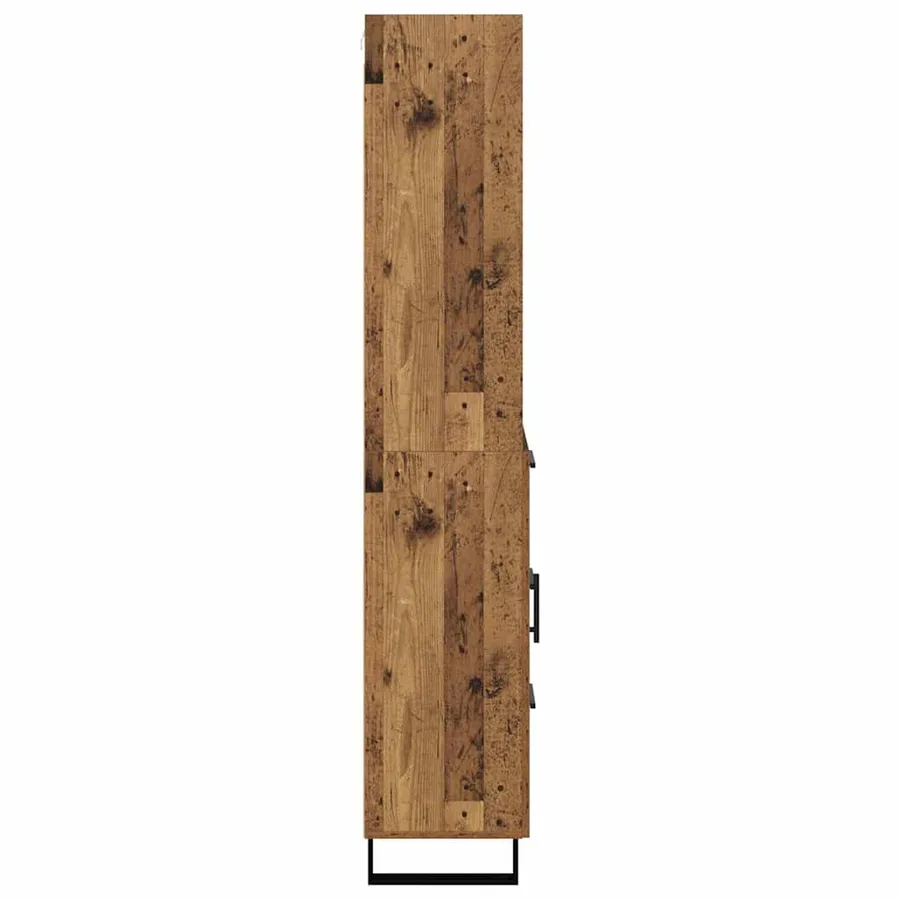 Haut Armoire avec tiroir 2 pcs Bois ancien Bois d'ingénierie - 9