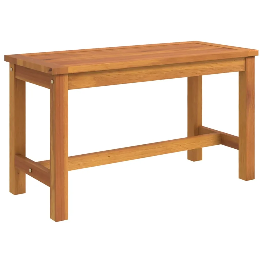 Banc de jardin 80x35x45 cm bois massif d'acacia - 2