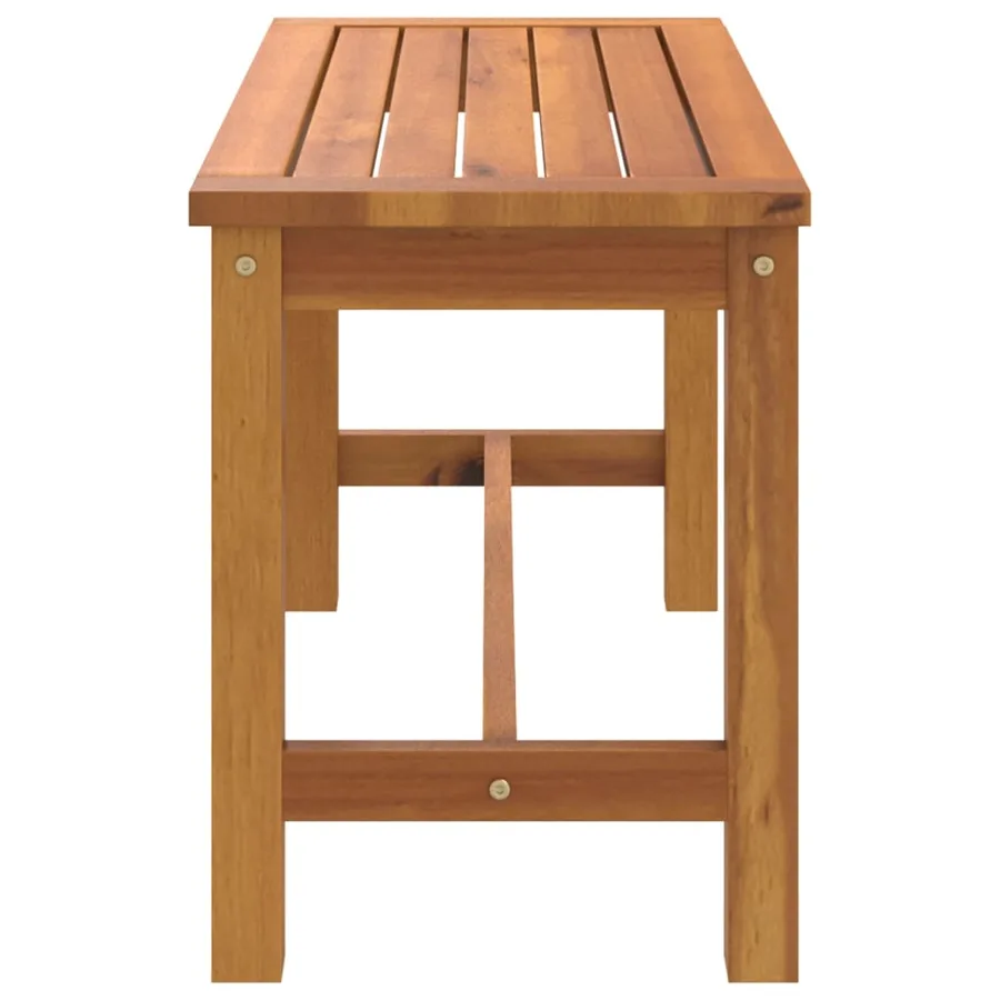 Banc de jardin 80x35x45 cm bois massif d'acacia - 4