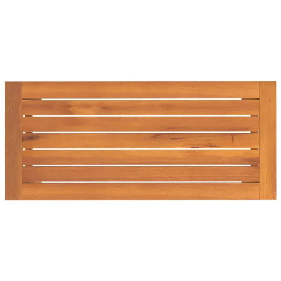 Banc de jardin 80x35x45 cm bois massif d'acacia - 5