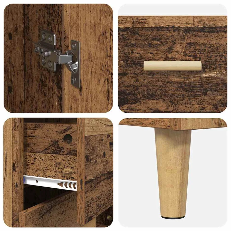 Haut Armoire avec tiroir Bois Ancien 69,5 x 34 x 180 cm - 11