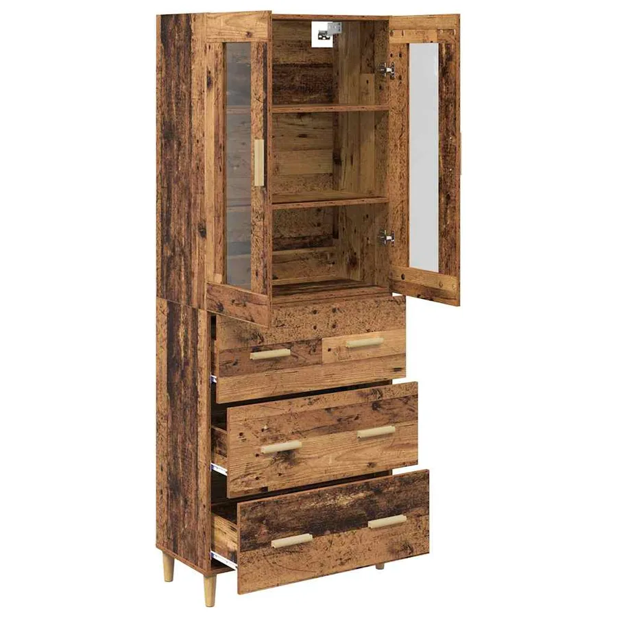 Haut Armoire avec tiroir Bois Ancien 69,5 x 34 x 180 cm - 5
