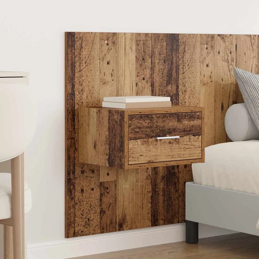 Tête de lit avec armoire 3 pcs Bois Ancien Bois d'ingénierie - 4