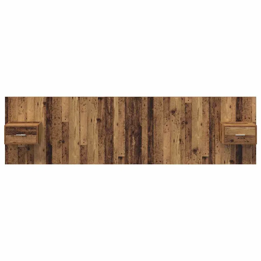 Tête de lit avec armoire 3 pcs Bois Ancien Bois d'ingénierie - 7