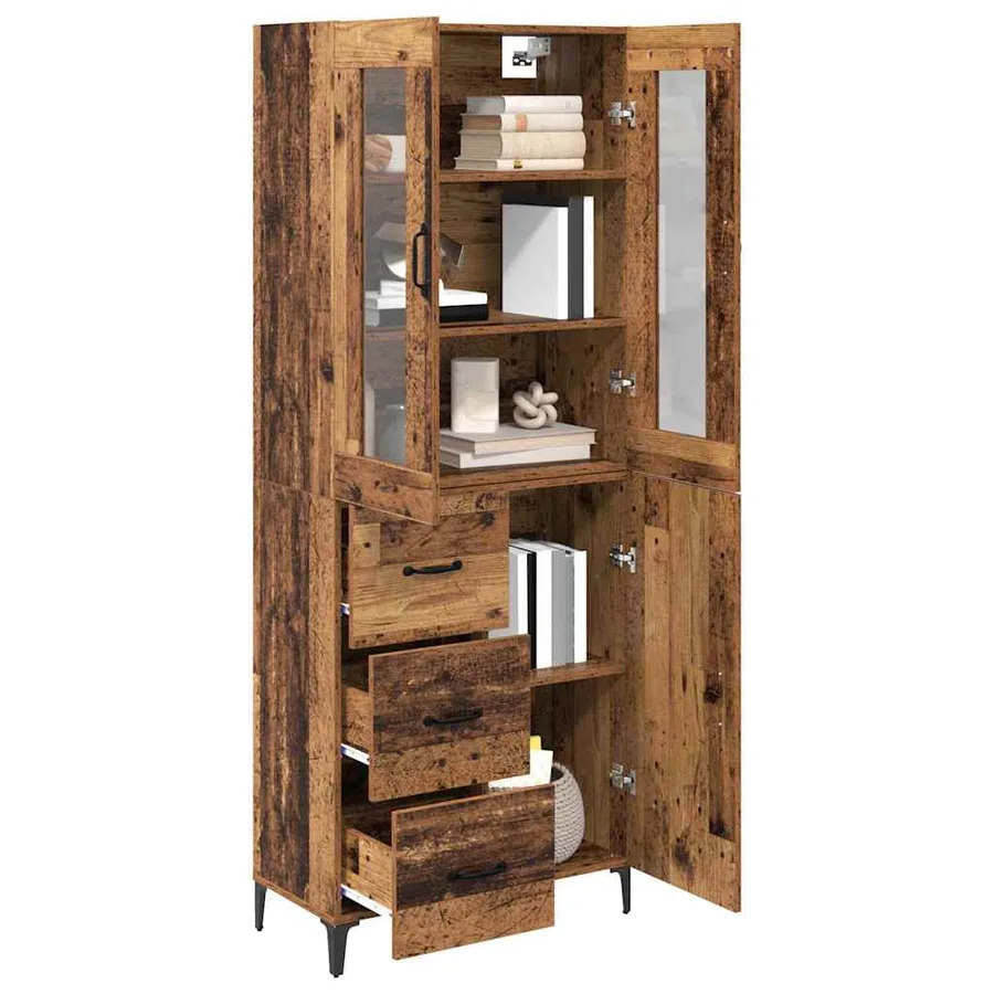 Haut Armoire Bois Ancien 69,5 x 34 x 180 cm Bois d'ingénierie - 3