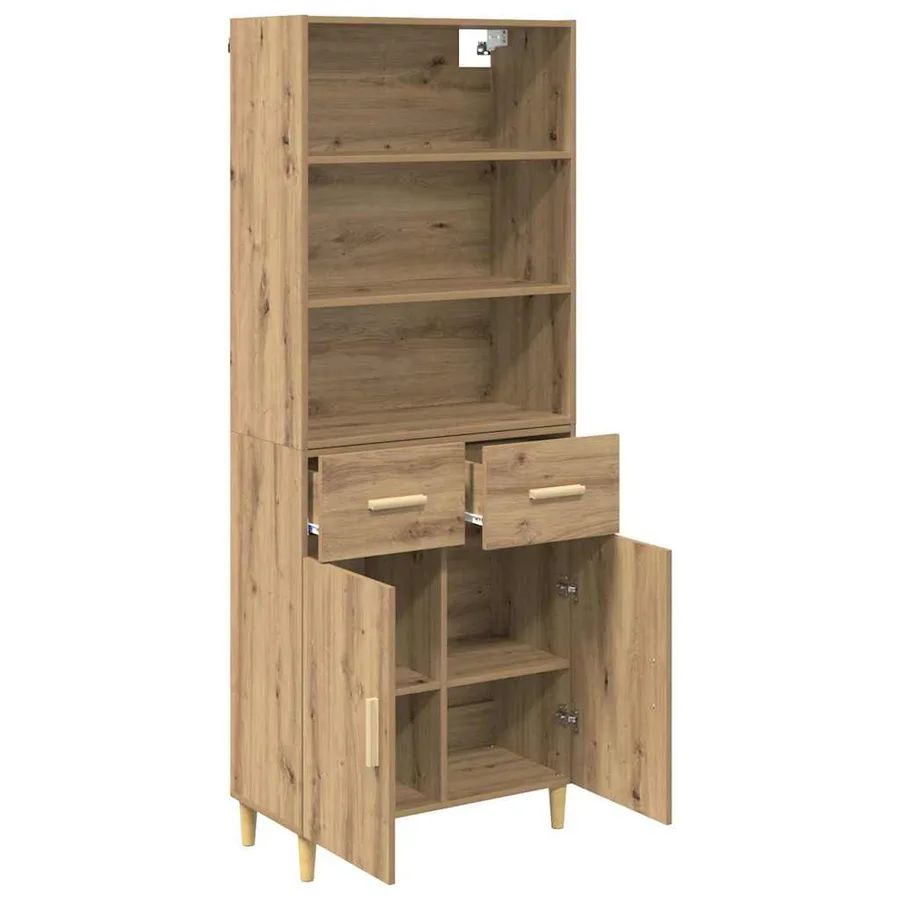 Haut Armoire Chêne artisanal 69,5 x 34 x 180 cm - 2