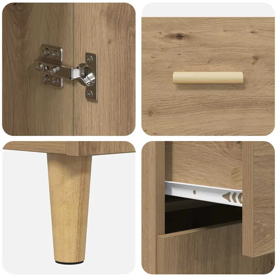 Haut Armoire Chêne artisanal 69,5 x 34 x 180 cm - 6