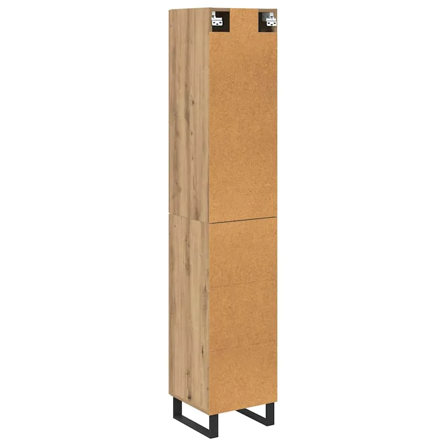 Haut Armoire Chêne artisanal 34,5 x 34 x 180 cm - 8