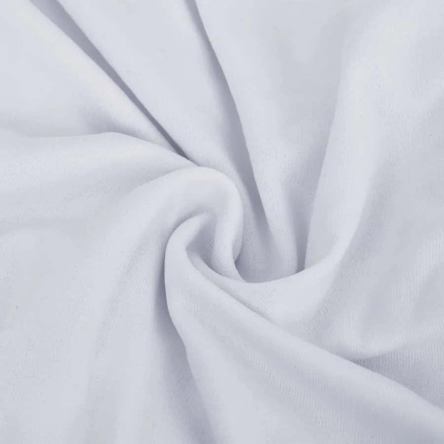 Housse extensible de canapé 2 places Blanc Jersey de polyester - 4