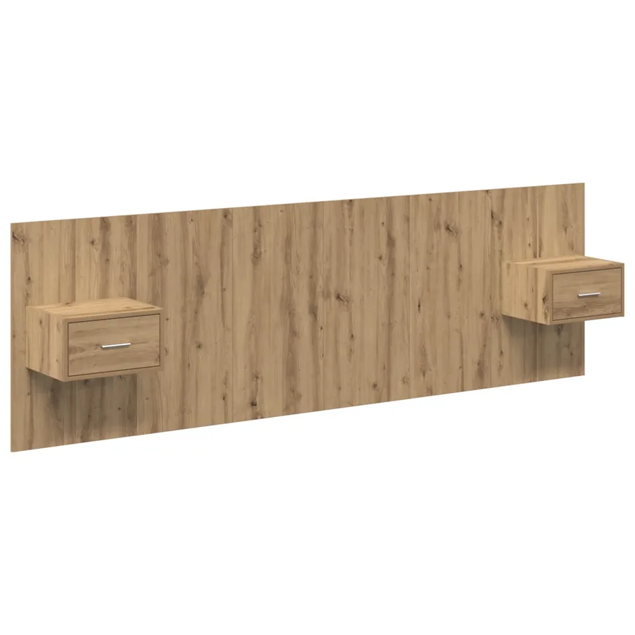Tête de lit avec armoire 3 pcs Chêne artisanal - 2