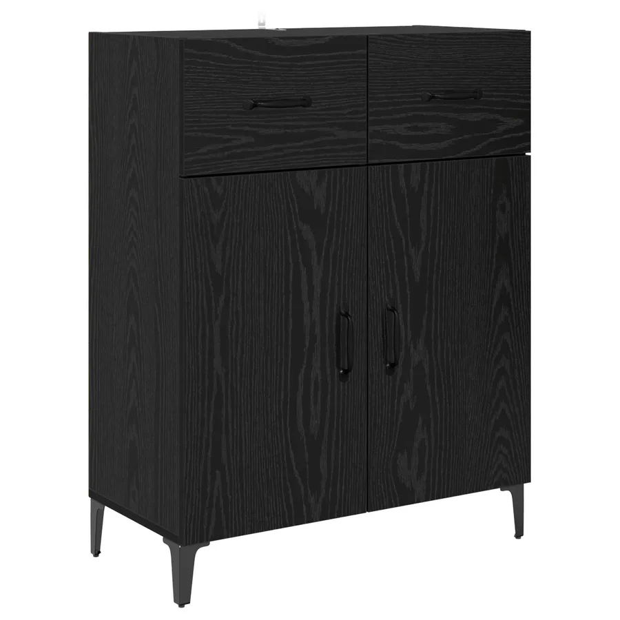 Haut Armoire Chêne noir 69,5 x 34 x 180 cm Bois d'ingénierie - 6