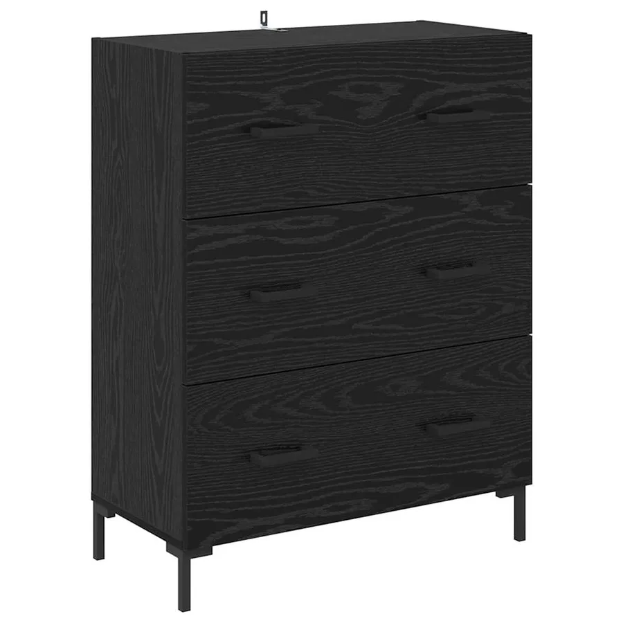 Haut Armoire Chêne noir 69,5 x 34 x 180 cm Bois d'ingénierie - 6