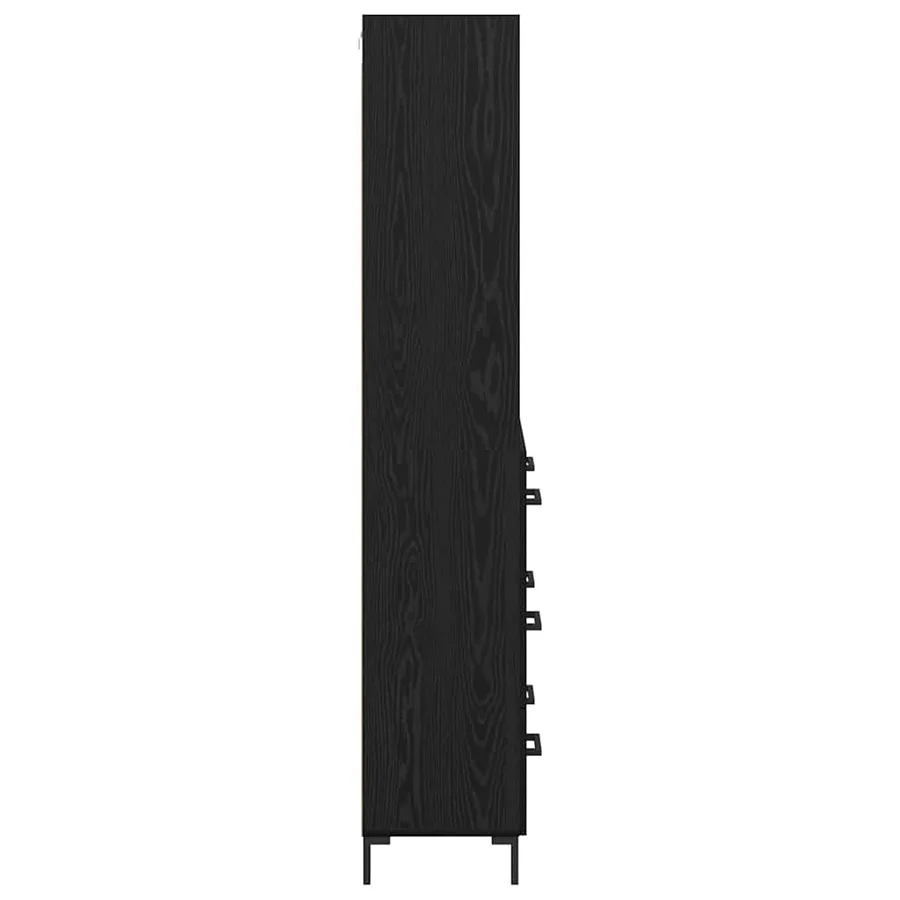Haut Armoire Chêne noir 69,5 x 34 x 180 cm Bois d'ingénierie - 9