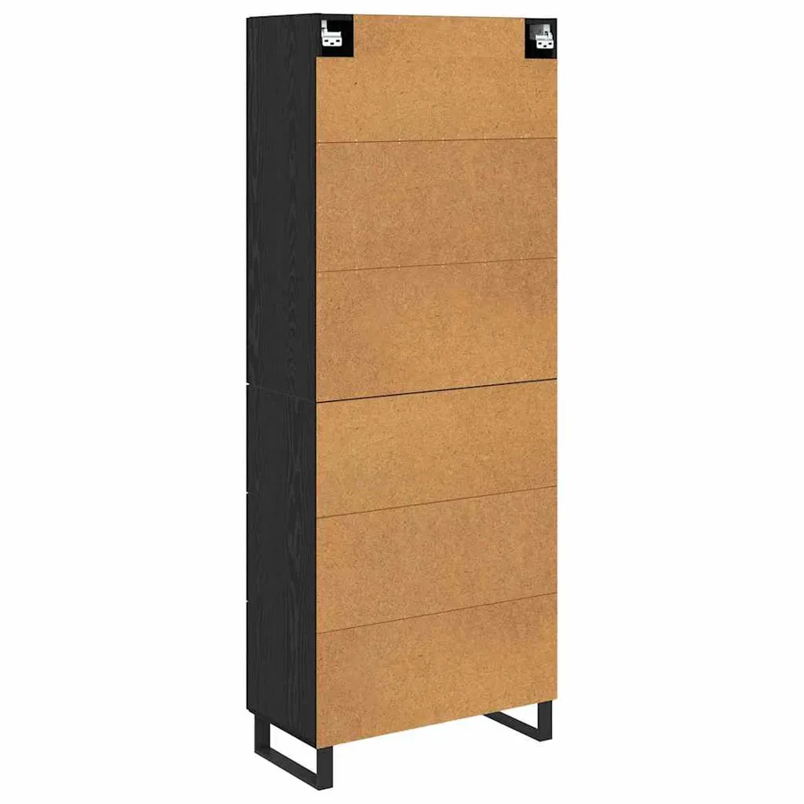 Haut Armoire Chêne noir 69,5 x 34 x 180 cm Bois d'ingénierie - 10
