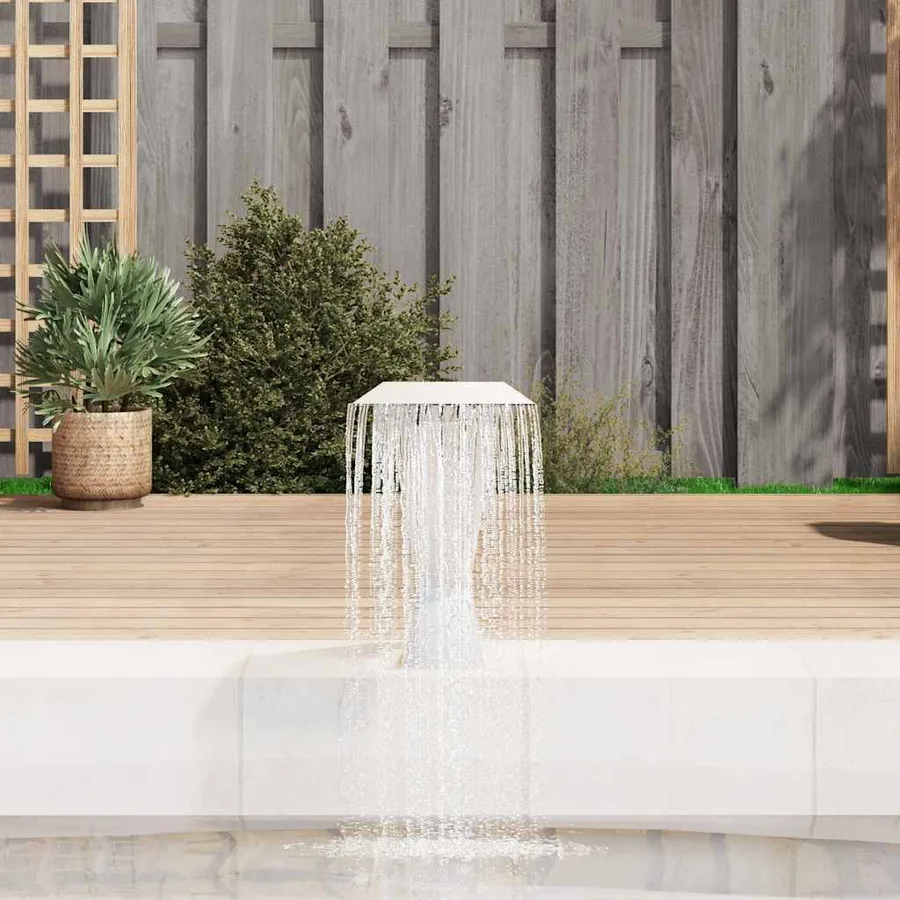 Fontaine d'étang Acier inoxydable 64 x 30 x 52 cm Argenté - 3