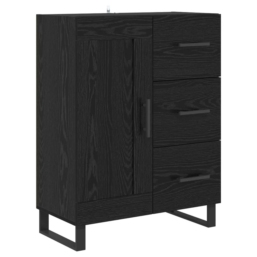 Haut Armoire avec tiroir 2 pcs Chêne noir 69,5 x 34 x 180 cm - 6