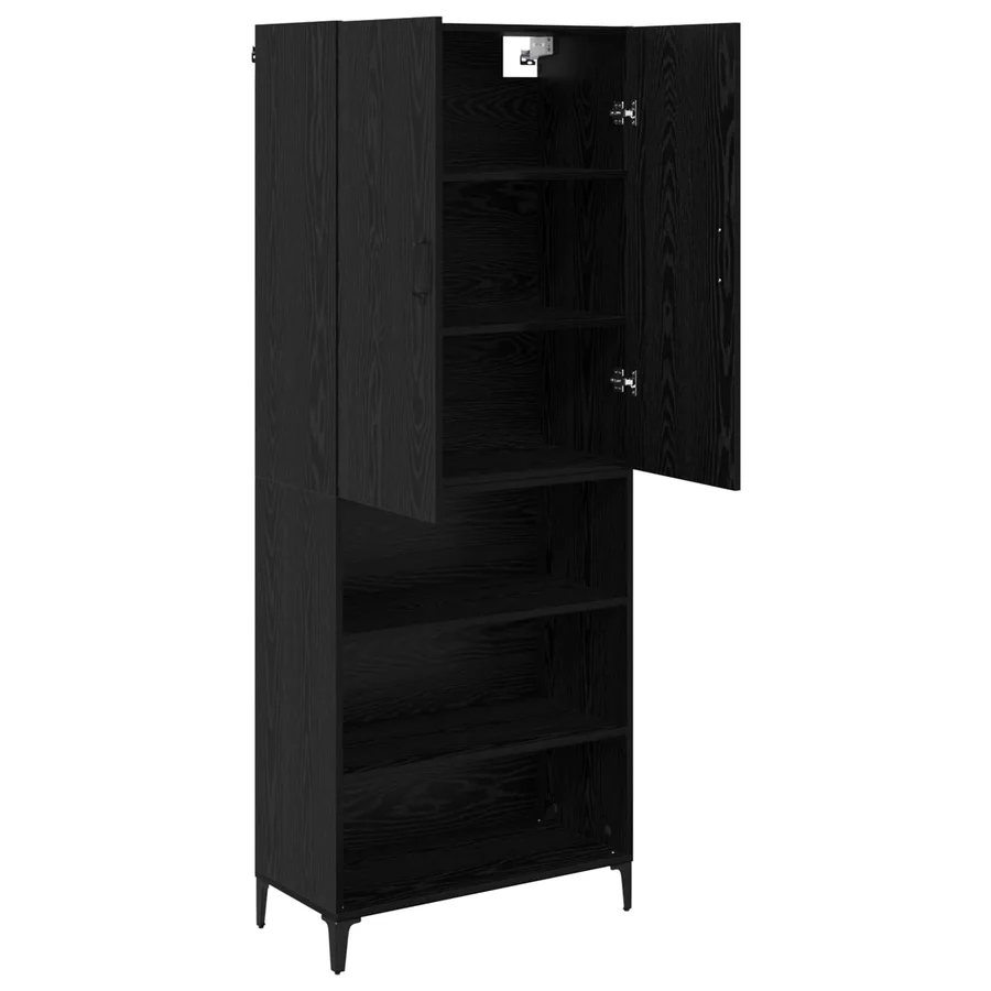 Haut Armoire Chêne noir 69,5 x 34 x 180 cm Bois d'ingénierie - 5