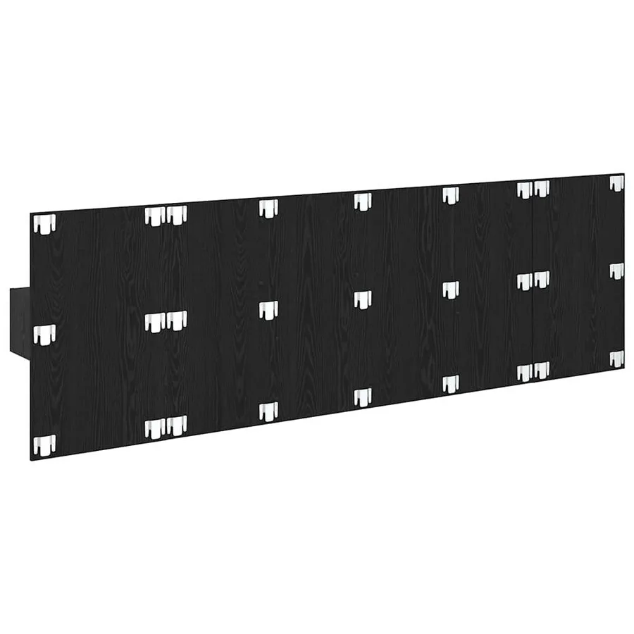 Tête de lit avec armoire 3 pcs Chêne noir Bois d'ingénierie - 9